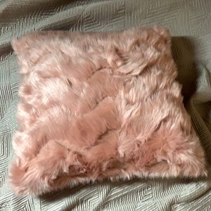 Pink Faux Fur pillow